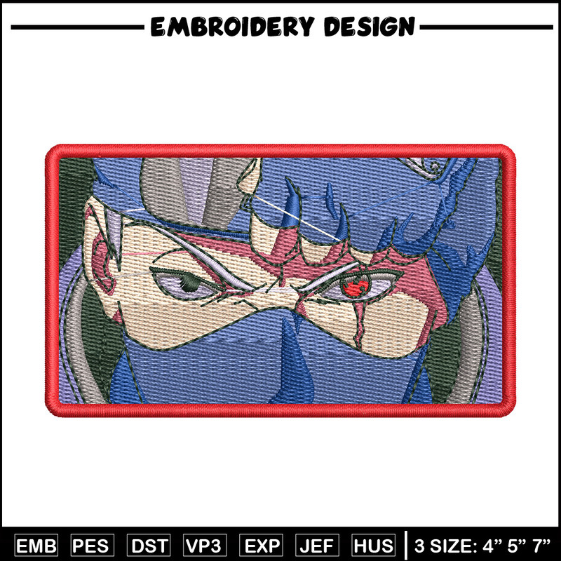 Kakashi eyes box embroidery design, Naruto embroidery, Anime design, Embroidery shirt,Embroidery file,Digital download.jpg