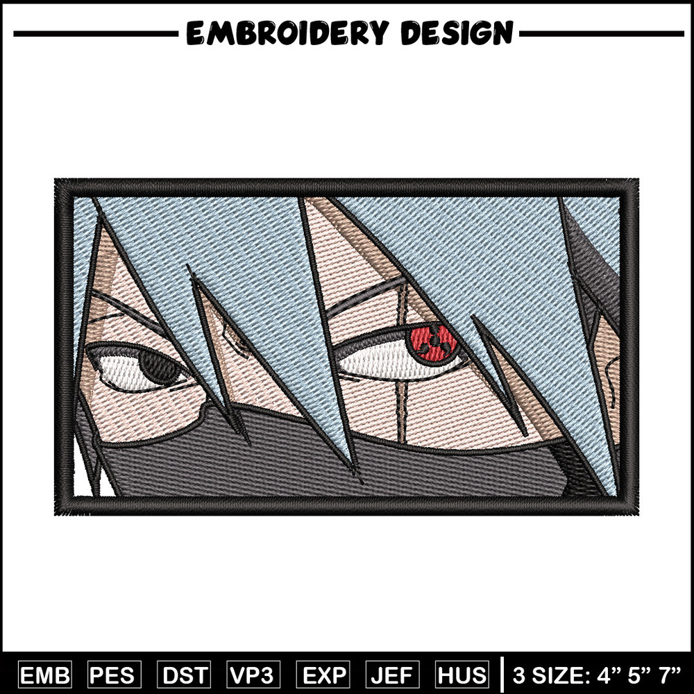 Kakashi eyes embroidery design, Naruto embroidery, Anime design, Embroidery shirt,Embroidery file,Digital download.jpg