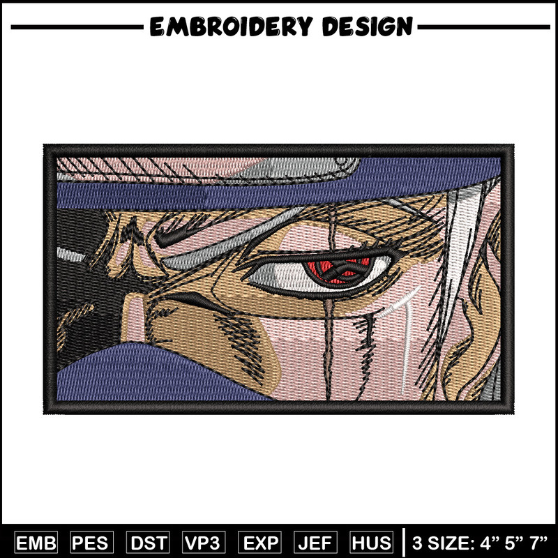 Kakashi sharingan embroidery design,Naruto embroidery, Anime design, Embroidery shirt, Embroidery file, Digital download.jpg
