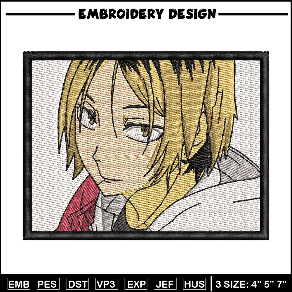Kenma frame embroidery design, Haikyuu embroidery, Embroidery shirt, Embroidery file, Anime design, Digital download.jpg