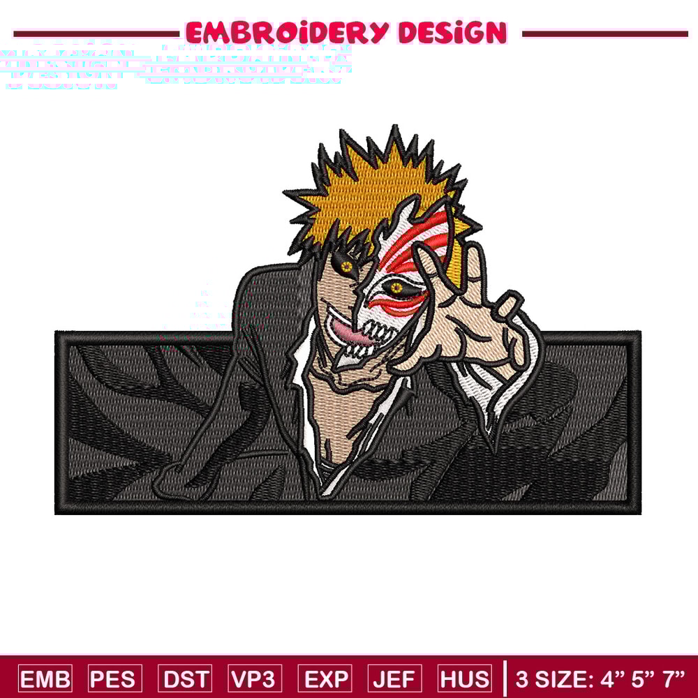Ichigo box embroidery design, Bleach embroidery, Anime design, Embroidery shirt, Embroidery file, Digital download.jpg