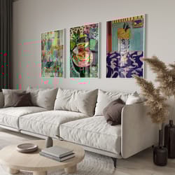 artful matisse art print set of 3, matisse wall art, matisse gallery wall set, henri matisse poster set, museum poster,