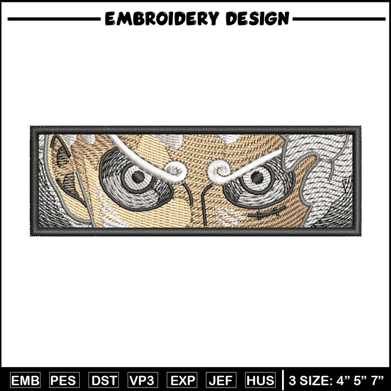 Luffy g5 eyes embroidery design, One piece embroidery, Anime design, Embroidery shirt, Embroidery file, Digital download.jpg