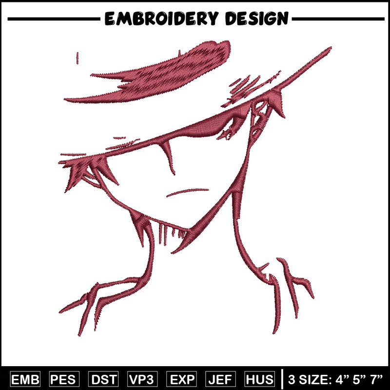 Luffy poster embroidery design, One piece embroidery, Anime design, Embroidery file, Embroidery shirt, Digital download.jpg