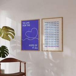 set of 2 taylor swift posters, august taylor swift poster, taylor august print, midnights lyric poster, print set, yoyok