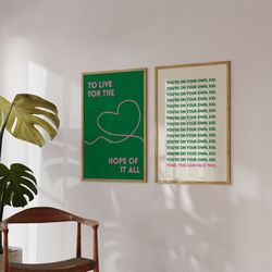 set of 2 taylor swift posters, august taylor swift poster, taylor august print, you're on your own kid poster, swiftie g