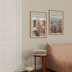 set of 2 taylor swift posters, reputation print, taylor swift poster, taylor gallery print, girly print set, champagne p