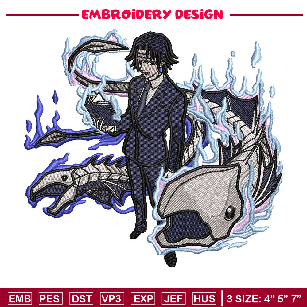 Lucilfer embroidery design, Bleach embroidery, Anime design, Embroidery shirt, Embroidery file, Digital download.jpg