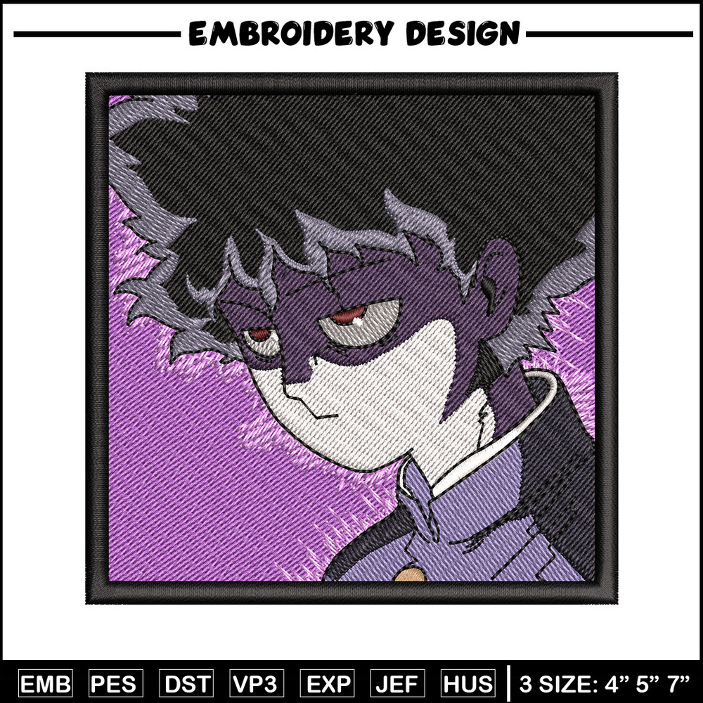 Mob 100 embroidery design, Mob psycho embroidery, Anime design, Embroidery shirt, Embroidery file, Digital download.jpg