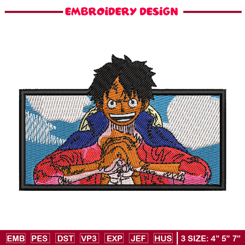 Luffy box embroidery design, One piece embroidery, Anime design, Embroidery shirt, Embroidery file, Digital download.jpg
