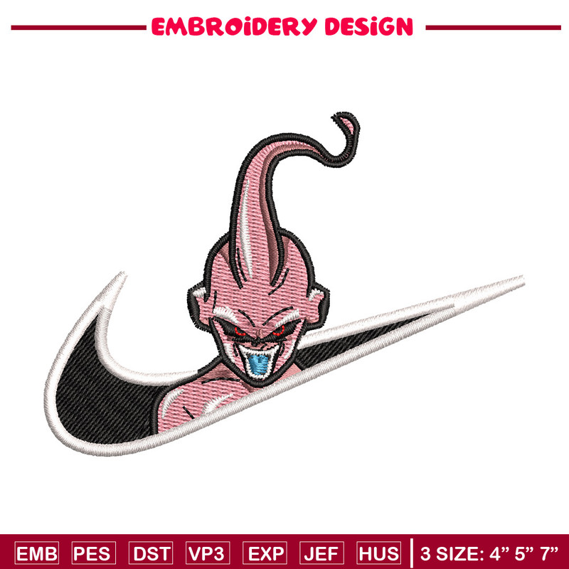 Majin buu embroidery design, Dragonball embroidery, Nike design, Embroidery shirt, Embroidery file, Digital download.jpg