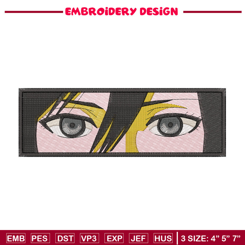 Mikasa black eyes embroidery design, Aot embroidery, Anime design, Embroidery shirt, Embroidery file, Digital download.jpg