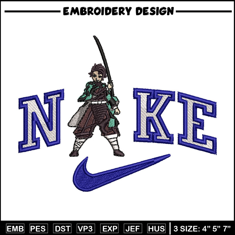 Nike tanjiro embroidery design, Nike embroidery, Anime design, Embroidery shirt, Embroidery file, Digital download.jpg