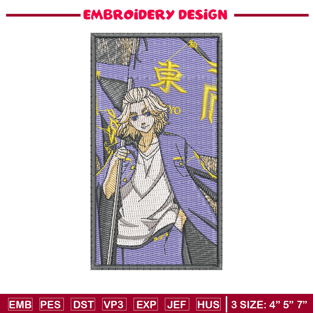 Mikey poster embroidery design, Mikey embroidery, Anime design, Embroidery file, Embroidery shirt, Digital download.jpg