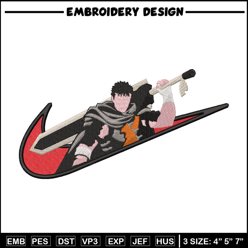 Nike x guts embroidery design, Berserk embroidery, Nike design, Embroidery shirt, Embroidery file, Digital download.jpg