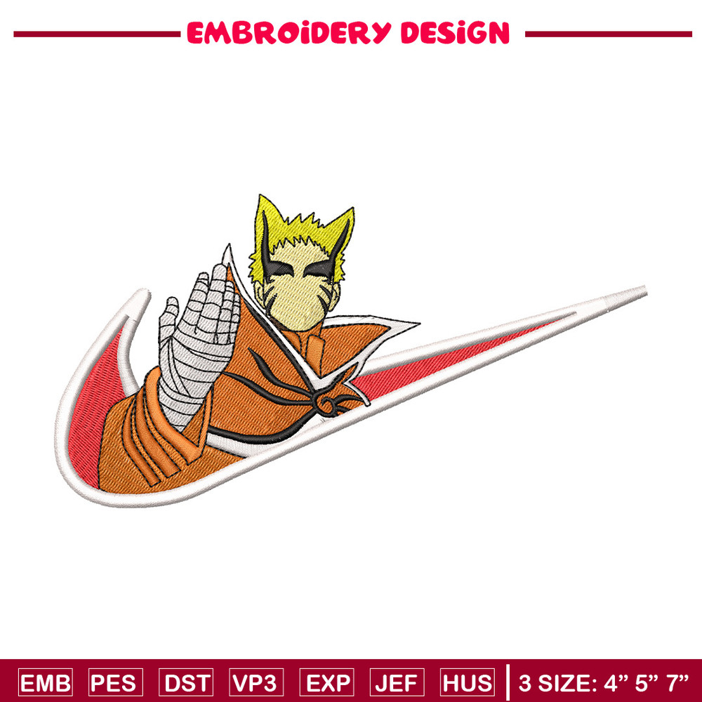 Naruto nike embroidery design, Naruto embroidery, Nike design, Embroidery shirt, Embroidery file, Digital download.jpg