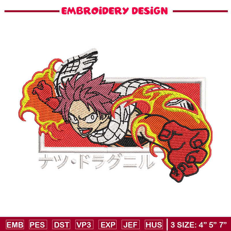 Natsu box embroidery design, Fairy tail embroidery, Anime design, Embroidery shirt, Embroidery file, Digital download.jpg
