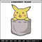 Pikachu bag embroidery design, Pokemon embroidery, Anime design, Embroidery file, Digital download, Embroidery shirt.jpg