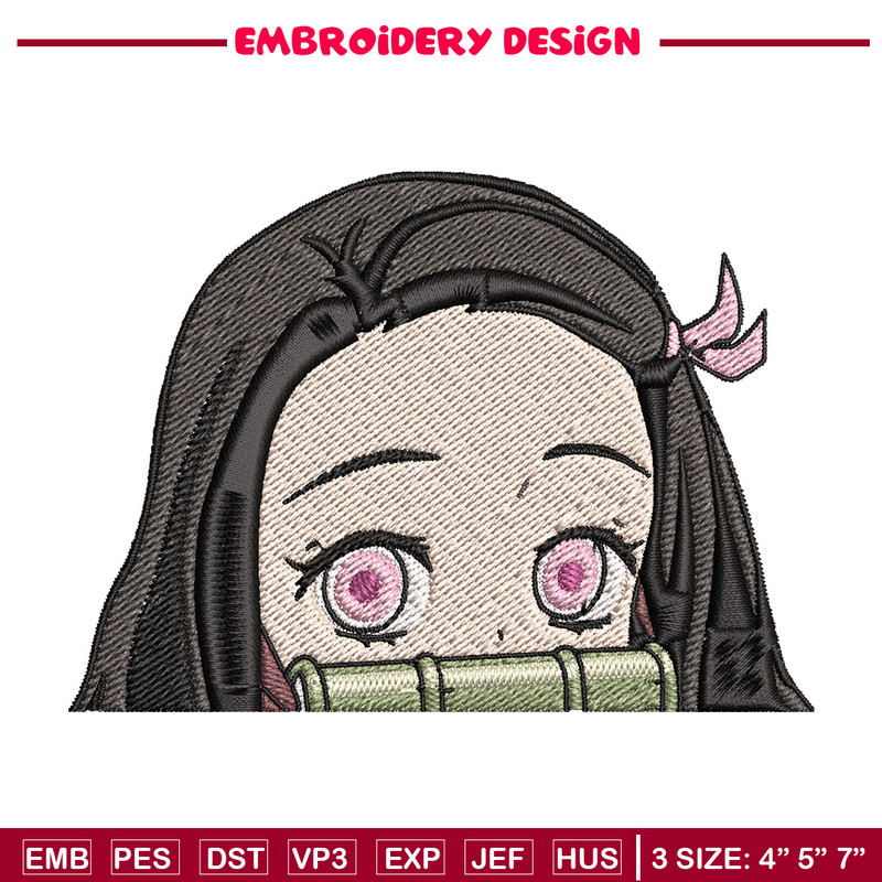 Nezuko cute embroidery design, Nezuko embroidery, Embroidery shirt, Embroidery file, Anime design, Digital download.jpg