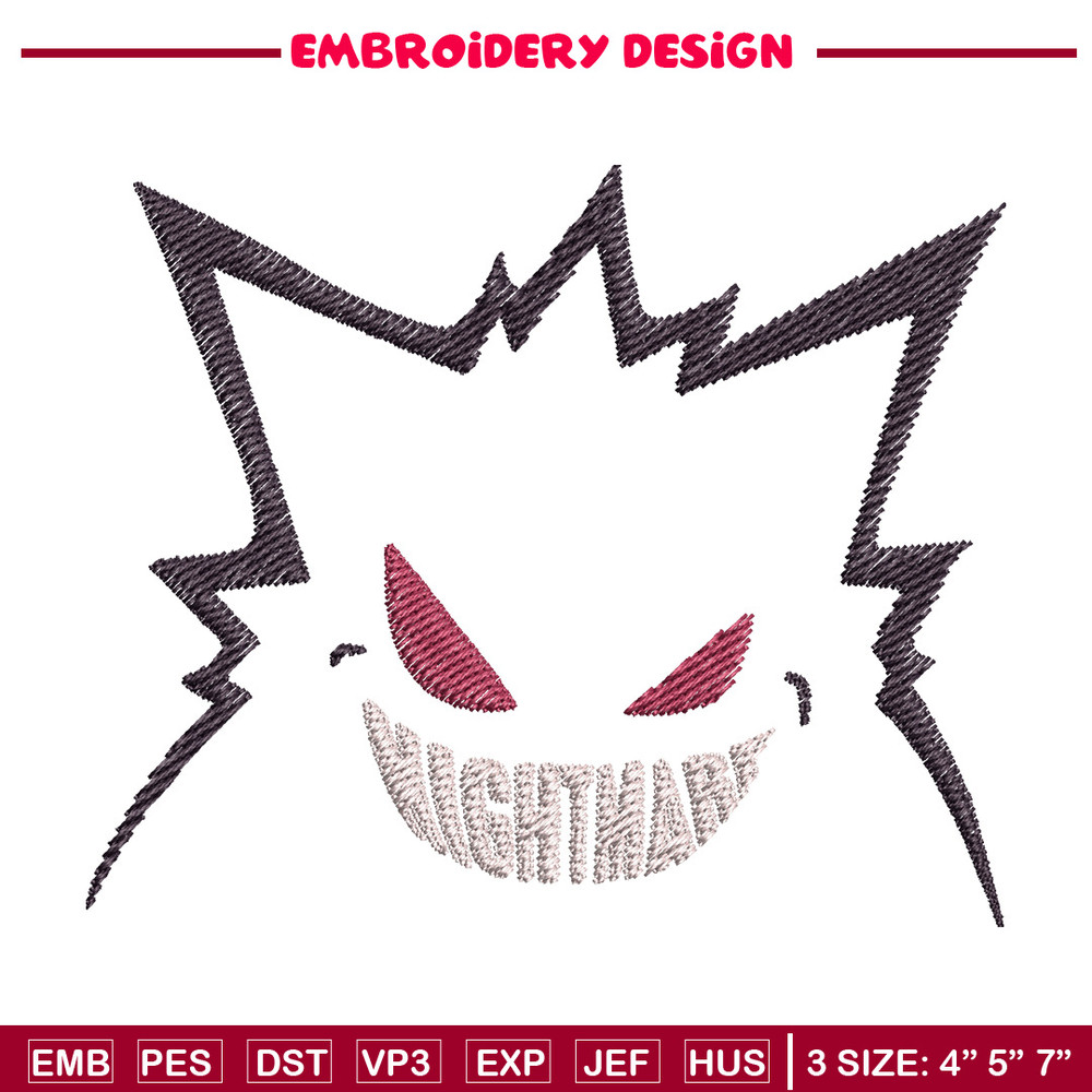 Nightmare embroidery design, Pokemon embroidery, Anime design, Embroidery file, Digital download, Embroidery shirt.jpg