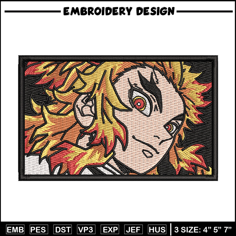 Rengoku rectangle embroidery design, Rengoku embroidery, Anime design,Embroidery shirt,Embroidery file, Digital download.jpg