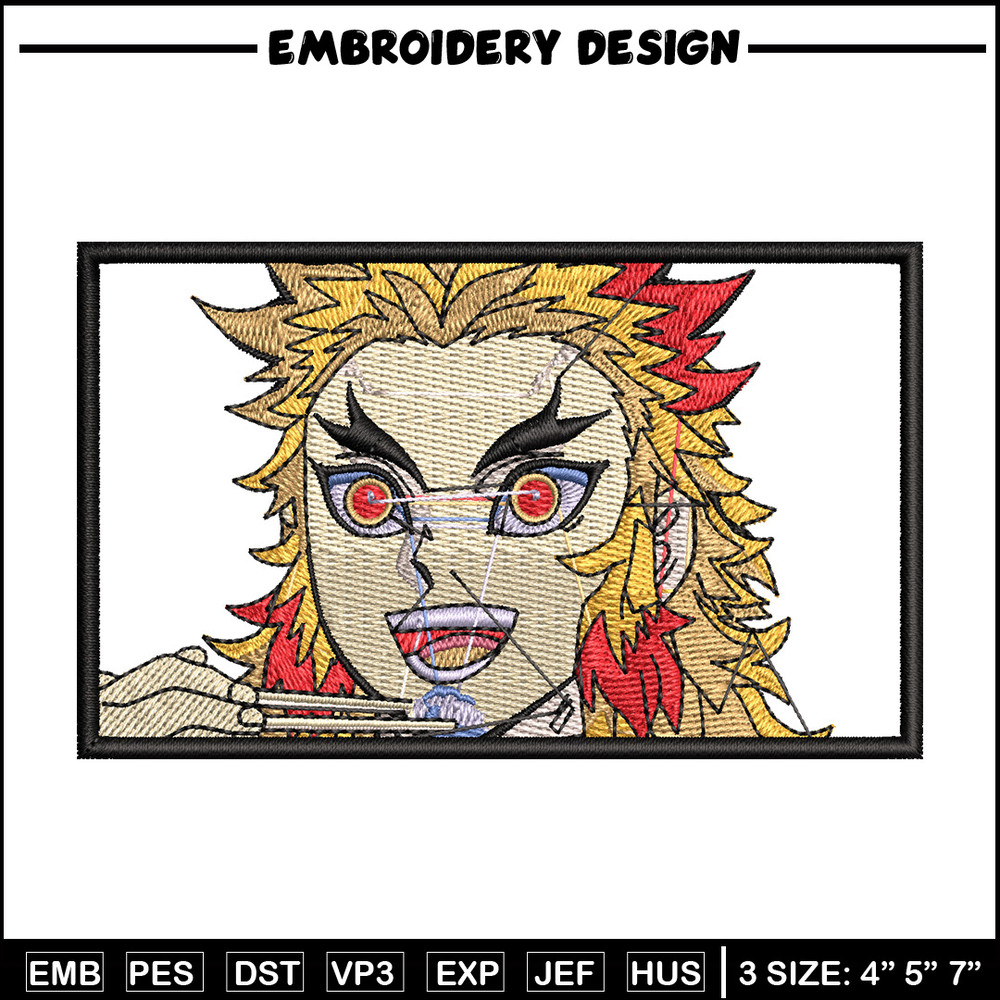 Rengoku rectangle embroidery design, Rengoku embroidery, Embroidery shirt, Embroidery file,Anime design,Digital download.jpg