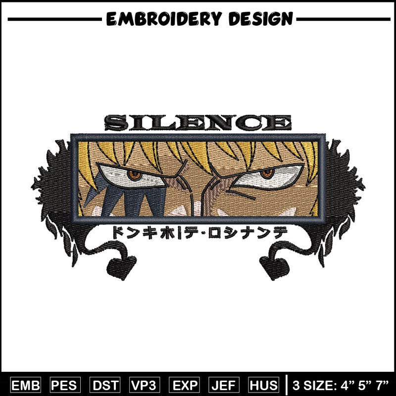 Rosinante eyes embroidery design, One piece embroidery, Anime design, Embroidery shirt, Embroidery file,Digital download.jpg