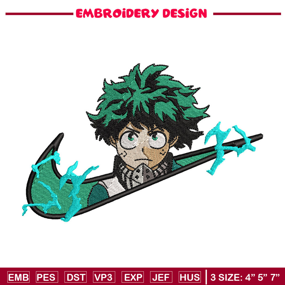 Nike x izuku embroidery design, Mha embroidery, Nike design, Embroidery shirt, Embroidery file, Digital download.jpg