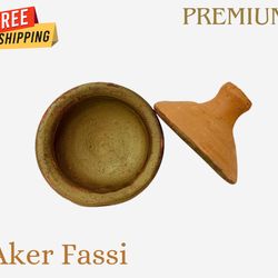 Moroccan Aker Fassi Clay Pot - Premium Quality Lipstick Natural Handmade