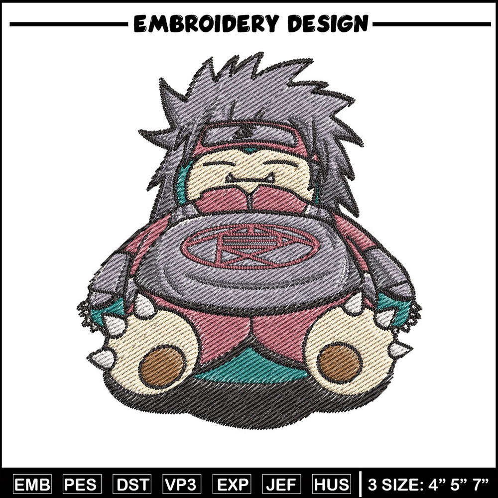 Snorlax choji embroidery design, Pokemon embroidery, Anime design, Embroidery file, Digital download, Embroidery shirt.jpg