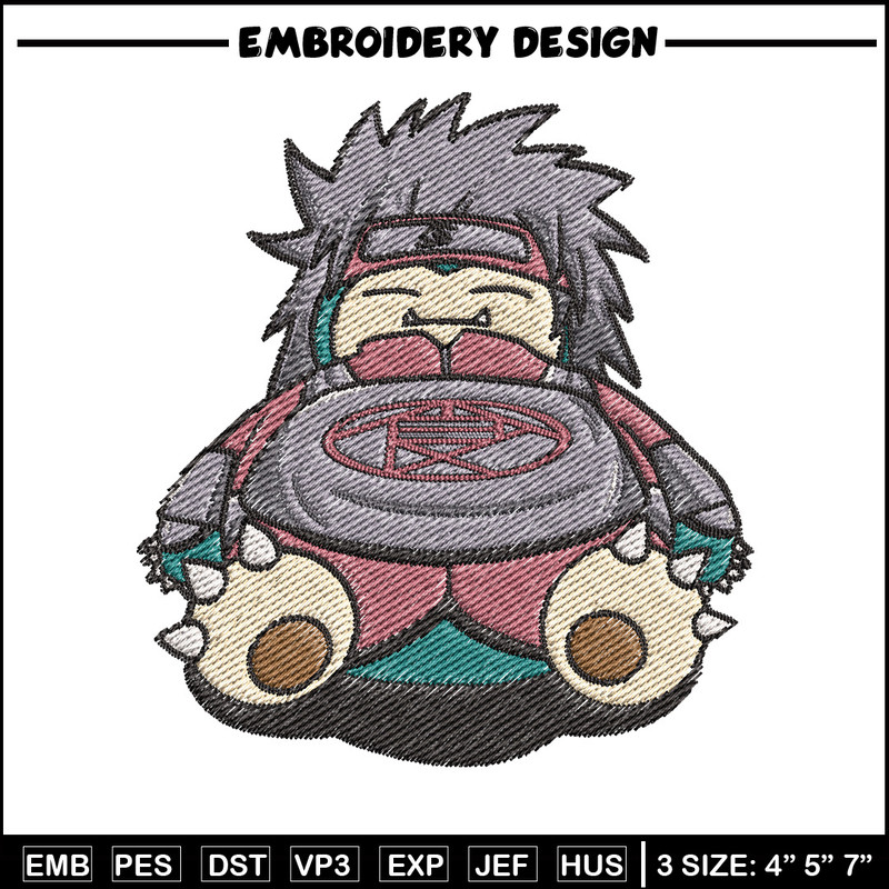 Snorlax choji embroidery design, Pokemon embroidery, Anime design, Embroidery file, Digital download, Embroidery shirt.jpg