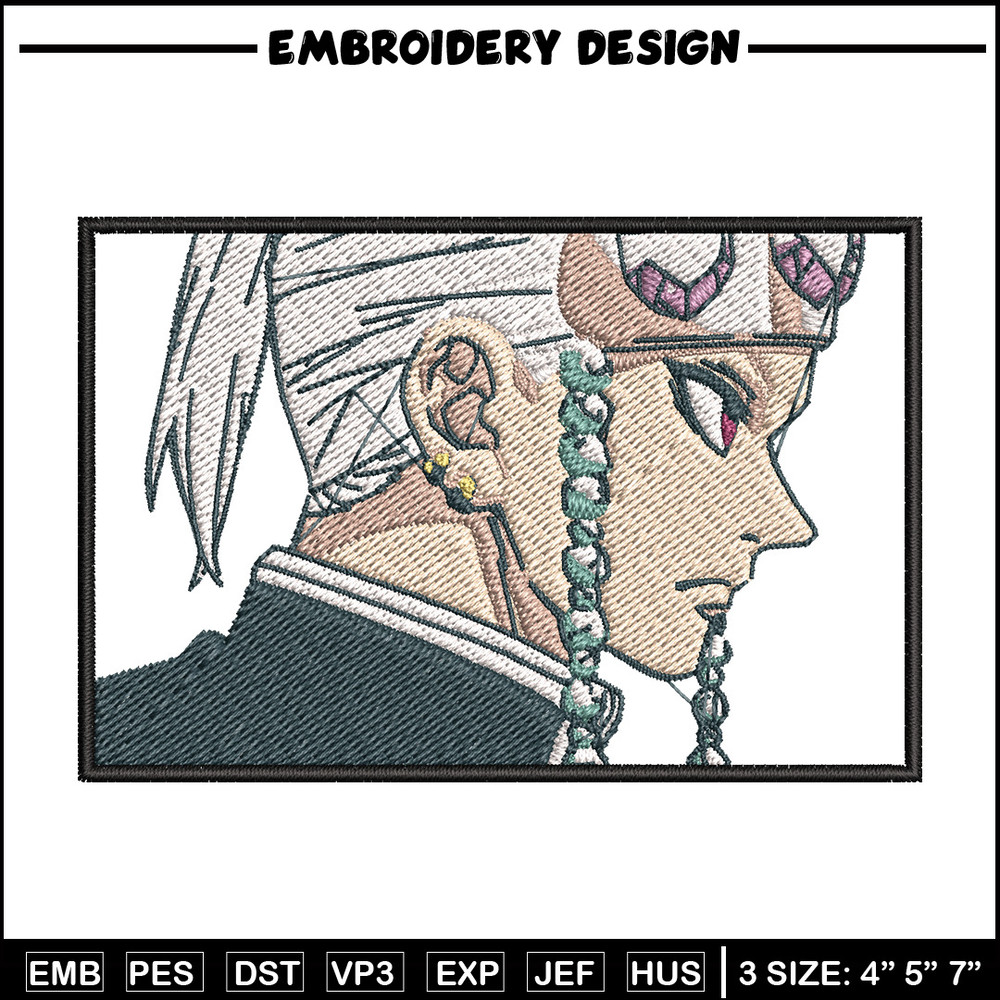 Tengen face embroidery design, Tengen embroidery, Anime design, Embroidery shirt, Embroidery file, Digital download.jpg