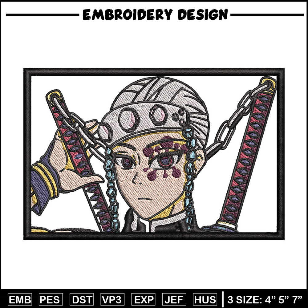 Tengen frame embroidery design, Tengen embroidery, Anime design, Embroidery shirt, Embroidery file, Digital download.jpg