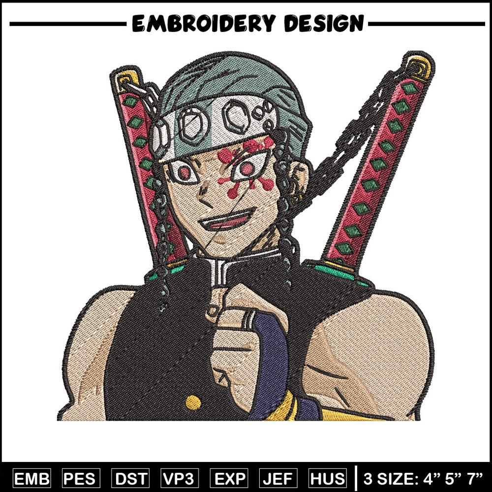 Tengen smile embroidery design, Tengen embroidery, Anime design, Embroidery shirt, Embroidery file, Digital download.jpg