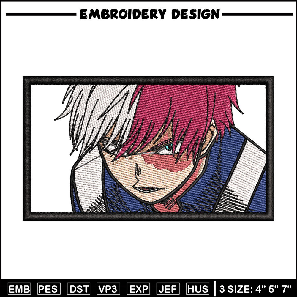 Todoroki box embroidery design, Mha embroidery, Embroidery shirt, Embroidery file, Anime design, Digital download.jpg