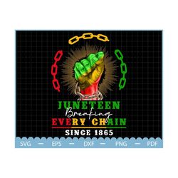 breaking every chain since 1865 png, juneteenth png, black history png, juneteenth shirt png, 1865 png