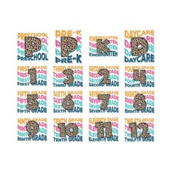back to school png bundle, pre k kindergarten 2nd grade 1st day of school, retro back to school png, teacherlife, teache