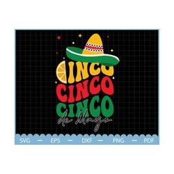 cinco de mayo svg, cinco de mayo shirt svg, mexican hat svg, let's fiesta svg, taco svg, mexican party sombrero maracas