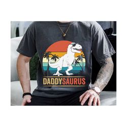 vintage daddysaurus svg, father's day svg, dino dad svg, dad life svg, dad day svg, fatherhood svg, grandpa dinosaur svg