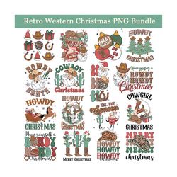 western christmas png bundle, country christmas png, howdy christmas png, howdy santa png, cowgirl christmas, cowboy hat