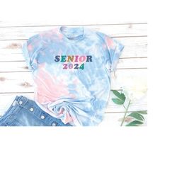 custom senior tie dye shirt, class of 2023 tie dye shirt, high school senior shirt, seniors 2024, graduation, retro, per