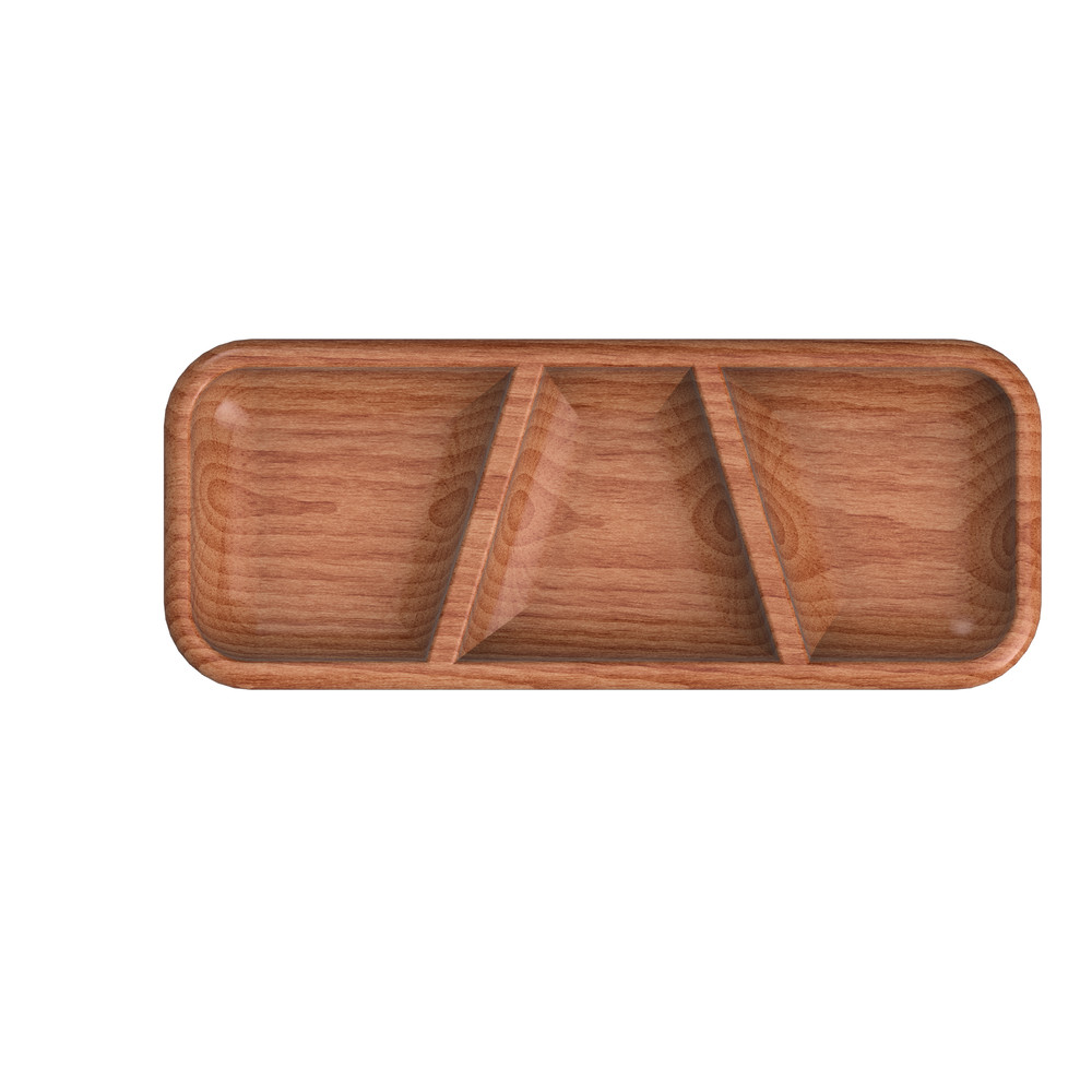 Elongated tray with 3 sections plate STL file for cnc.png