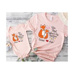 our first mother's day svg, mothers day matching shirt svg, fox mommy svg, baby shirt svg, mommy & baby outfit, fox baby