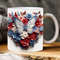 3D American Flag Sublimation Design Downloadable Digital PNG, Sublimation Designs, Patriotic Floral Mug, 3D Patriotic Mug Wrap, Memorial Day - 1.jpg