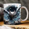3D Bat Halloween Mug Wrap, 3D Fall Vibes Mug Wrap, 3D Scary Bat Cracked Hole 11oz 15oz Mug Sublimation, Halloween Season Mug Design - 1.jpg
