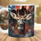 3D Deer American Flag Hole Mug Sublimation Design, 3D Vintage Deer Mug Wrap, 3D 4th of July Mug Wrap, 11oz 15oz Mug Sublimation Wrap - 1.jpg
