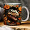 3D Dinosaur Mug Wrap Design, 3D Dinosaur Mug Wrap Png, 3D Mug Design 11oz 15oz 3D Cracked Hole Wrap 3D Fall Vibes Tumbler Digital Downloads - 1.jpg