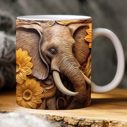 3d elephant mug design