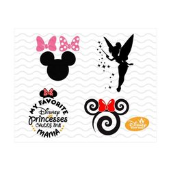 svg bundle, tinkerbell svg/tinkerbell png/ mouse bow svg/my favorite mommy mouse svg/mouse swirly/ svg / cricut silhouet