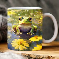 3d frog mug